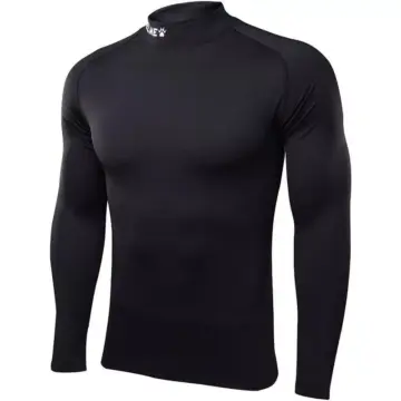 Men’s High Neck Compression Training Shirt – Quick-Dry Athletic Fit