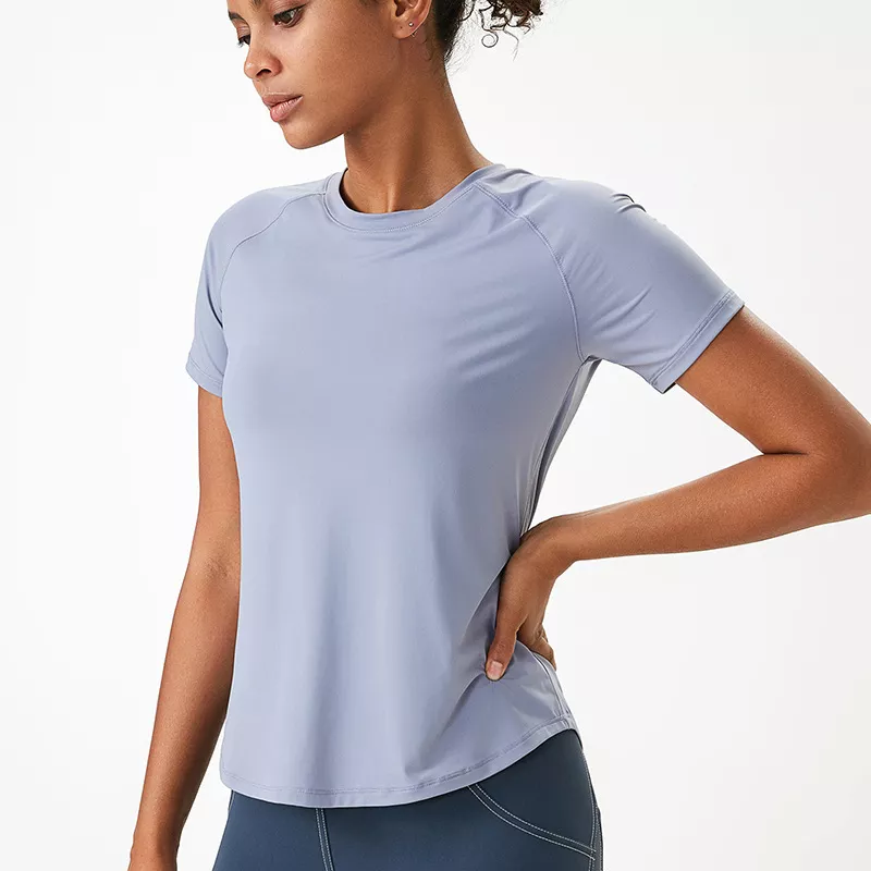 Nude Mesh Breathable Yoga Top – Quick-Dry Short Sleeve Gym & Training Shirt - Image 2