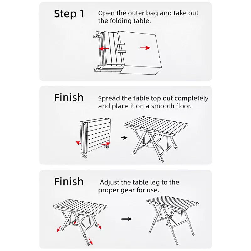 Portable Folding Aluminum Alloy Camping Table - Image 4