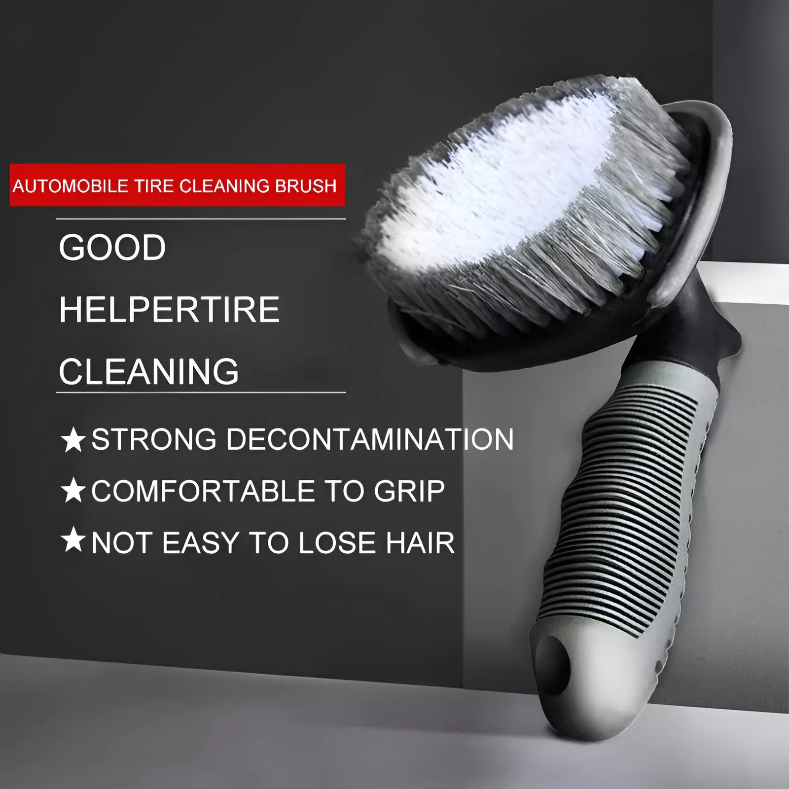 Strong Decontamination Car Tire Brush for Hub & Wheel Cleaning - Image 4