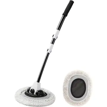 15 Degree Bend Telescoping Car Wash Brush - Flexible Chenille Cleaning Mop