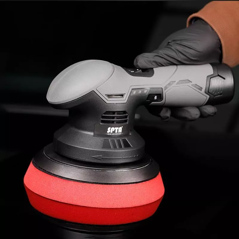 12V Cordless Dual Action Polisher Kit for Car Waxing and Polishing - Variable Speed, 2 Batteries