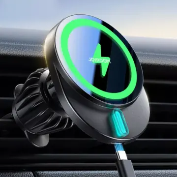 15W Wireless Charging Car Phone Holder with Magnetic Mount and Fast Charging