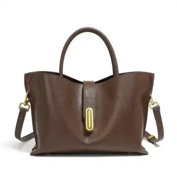 Genuine Leather Vintage Bucket Shoulder Bag for Women