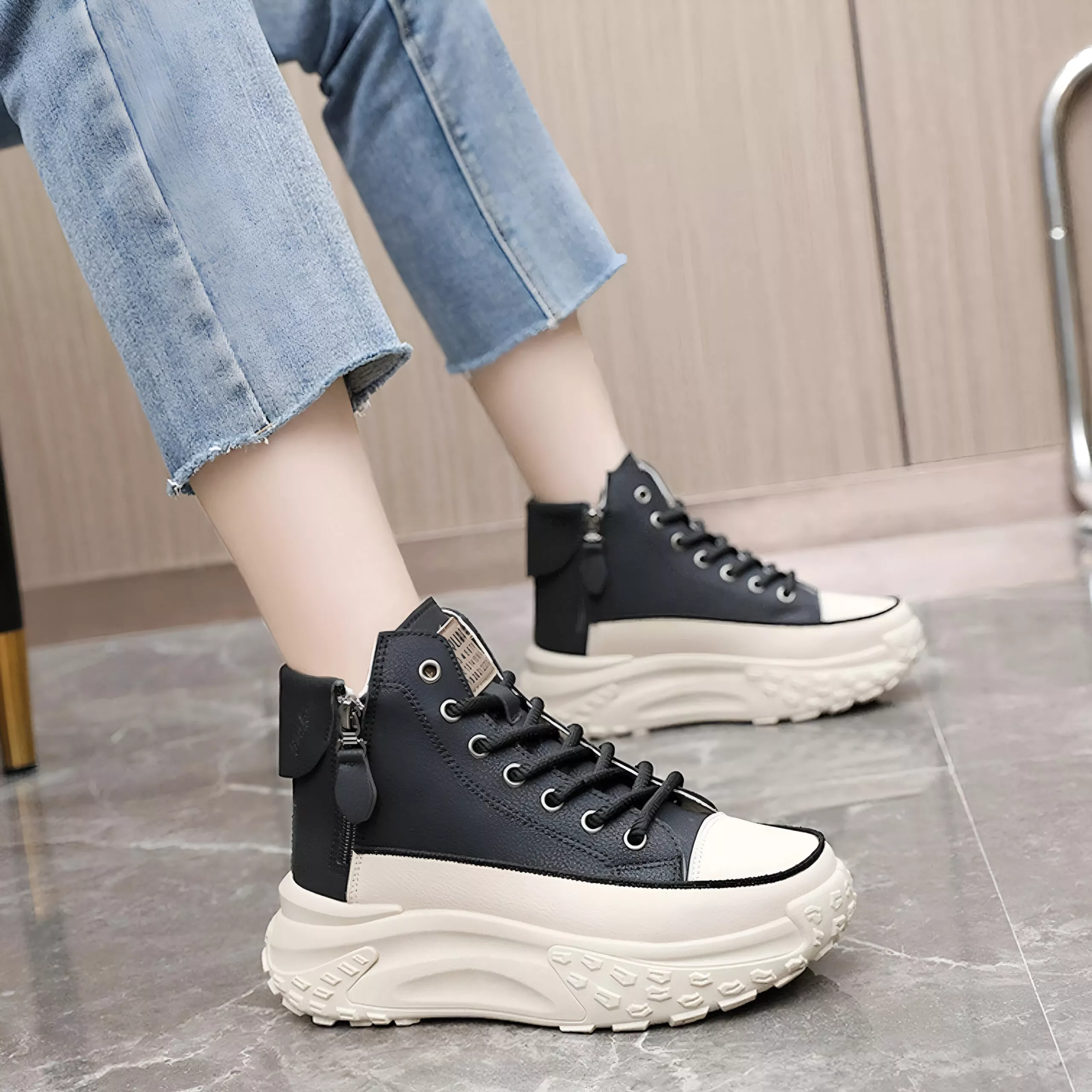 Women's High-Top Platform Sneakers – Stylish, Comfortable & Trendy Casual Shoes - Image 2