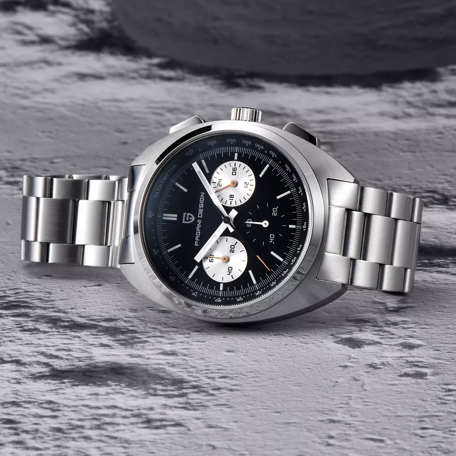 Men’s Luxury Retro Chronograph Watch with Leather Band & AR Sapphire Crystal - Image 6