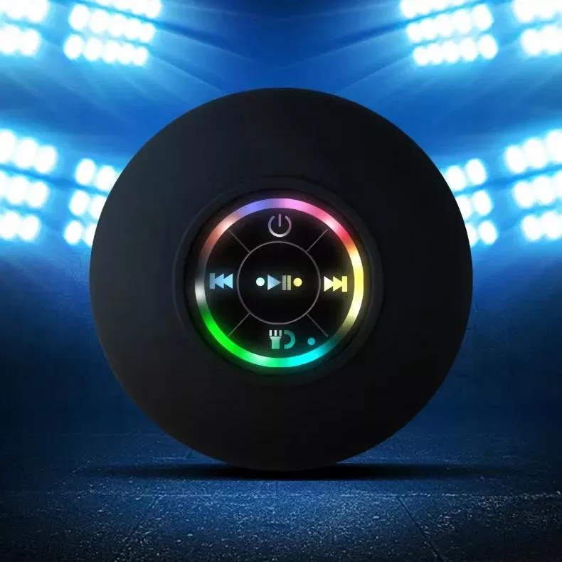 Waterproof Bluetooth Shower Speaker with LED & Strong Suction Cup