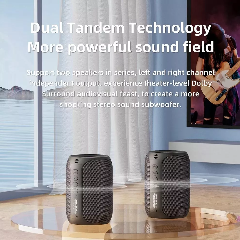 Portable Bluetooth Karaoke Speaker with Wireless Microphones & Stereo Sound - Image 7