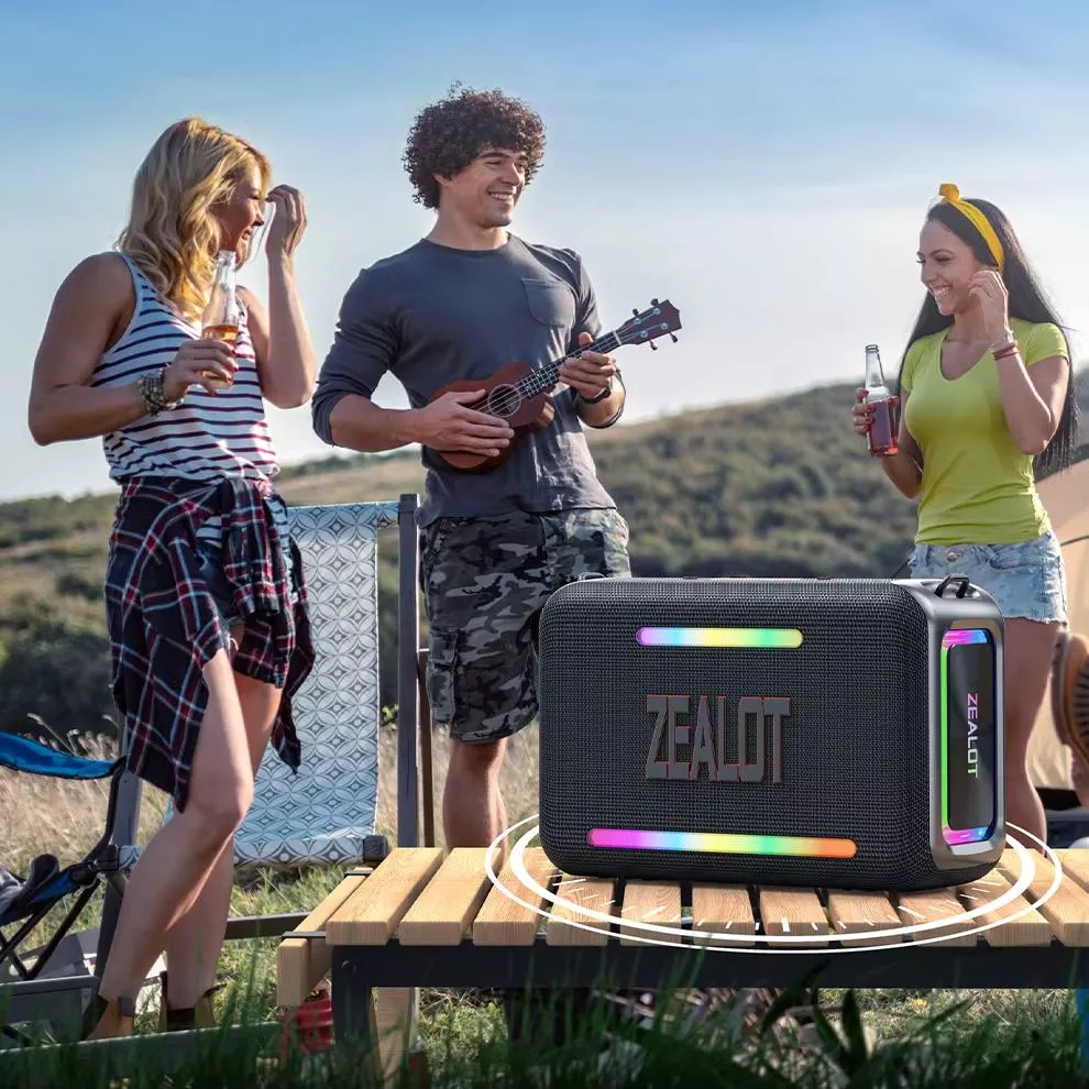 120W Waterproof Portable Bluetooth Speaker with Deep Bass and Triple Passive Radiators - Image 4