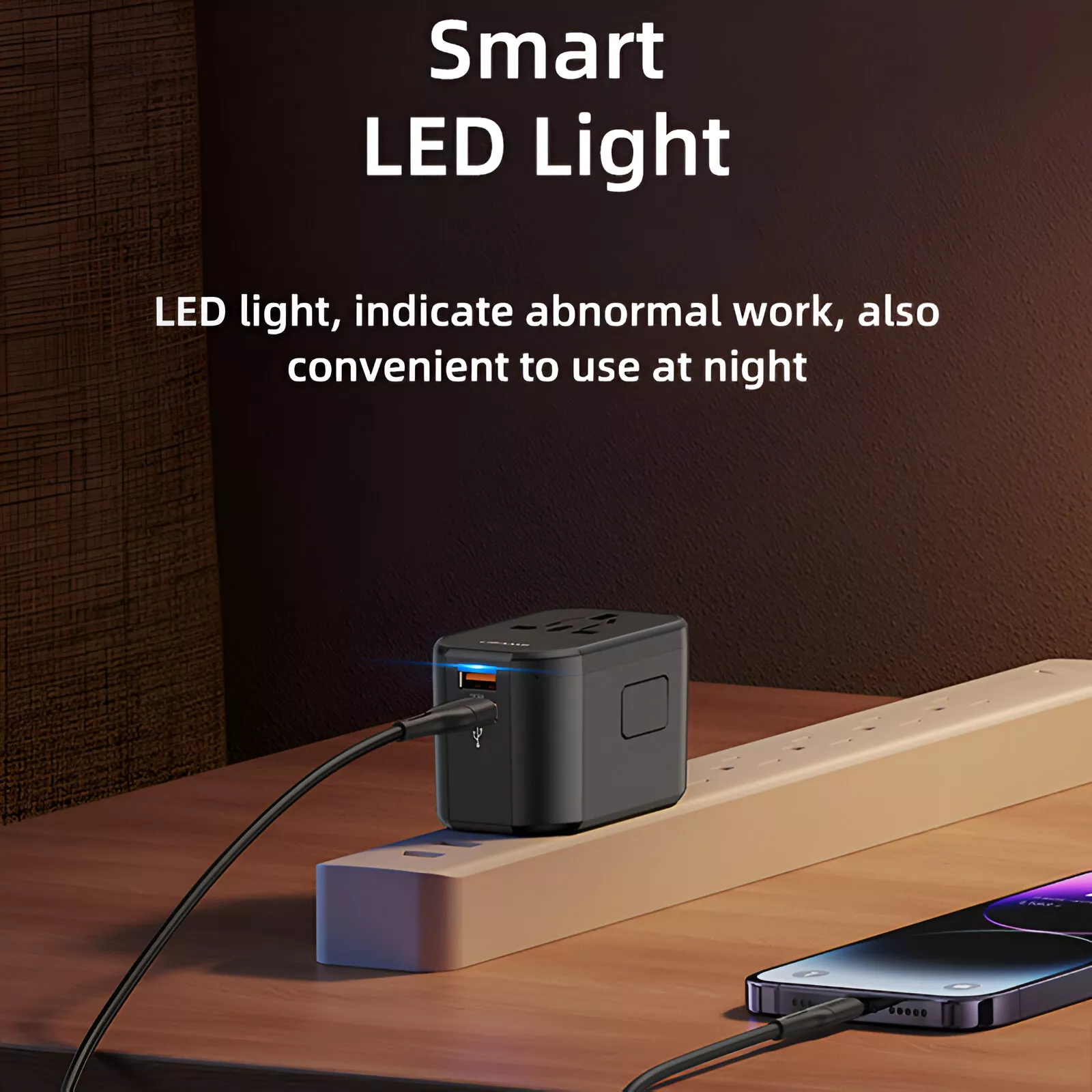 20W Universal Travel Charger with Dual USB & Type-C Ports - Image 4