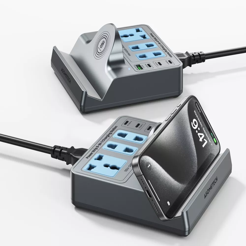 8-in-1 USB C Power Strip with PD Charging for MacBook, iPhone, Samsung