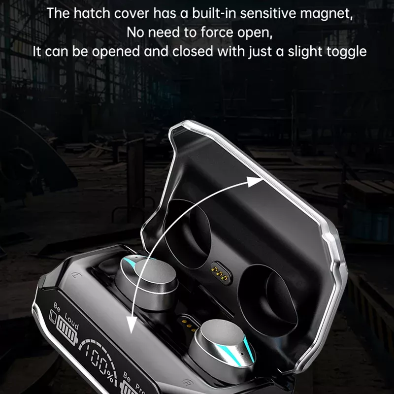 M41 Bluetooth Wireless Earphones with Smart Touch, Digital Display, and Magnetic Suction - Image 5
