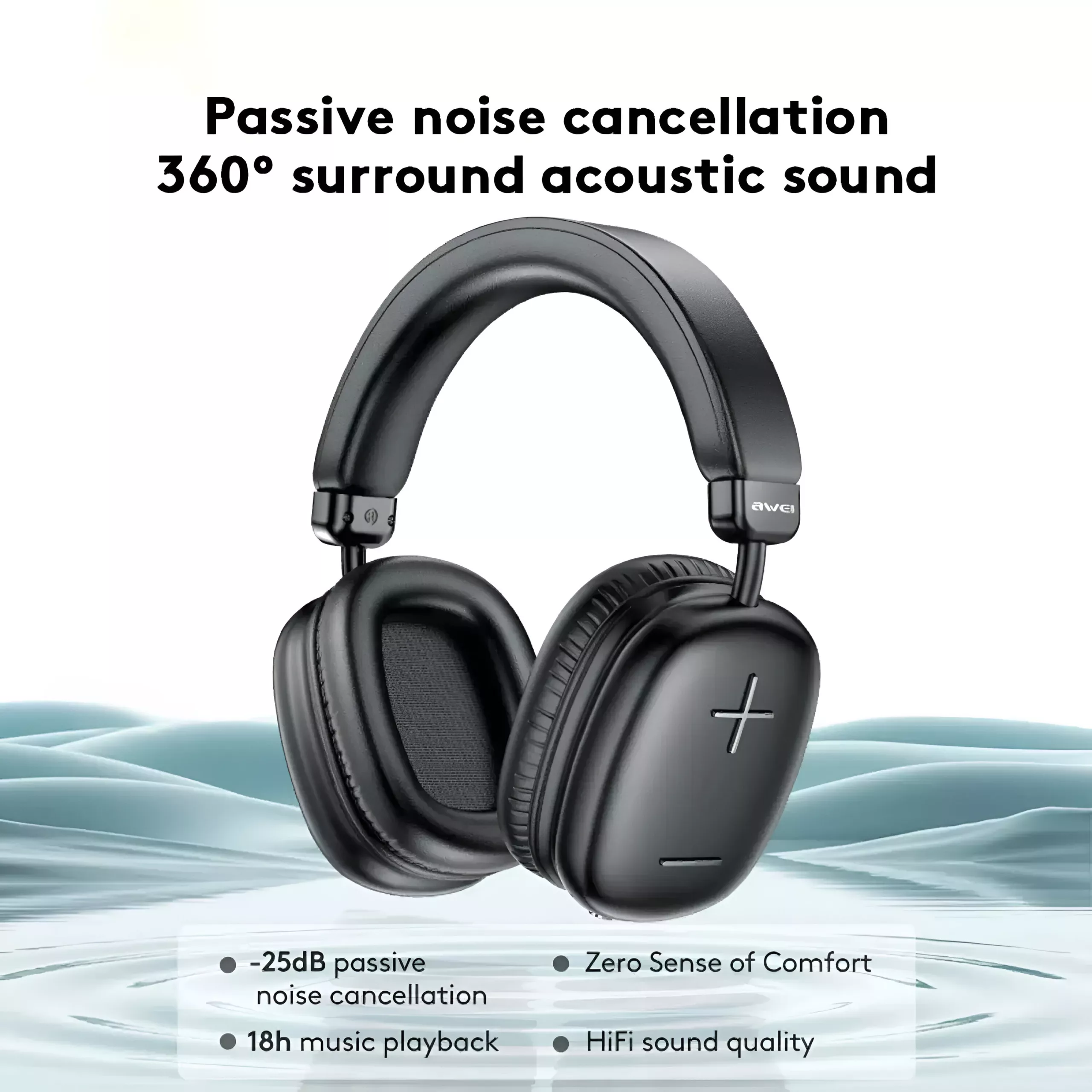 Bluetooth Wireless Noise Canceling Headphones with Transparency Mode and Deep Bass - Image 3