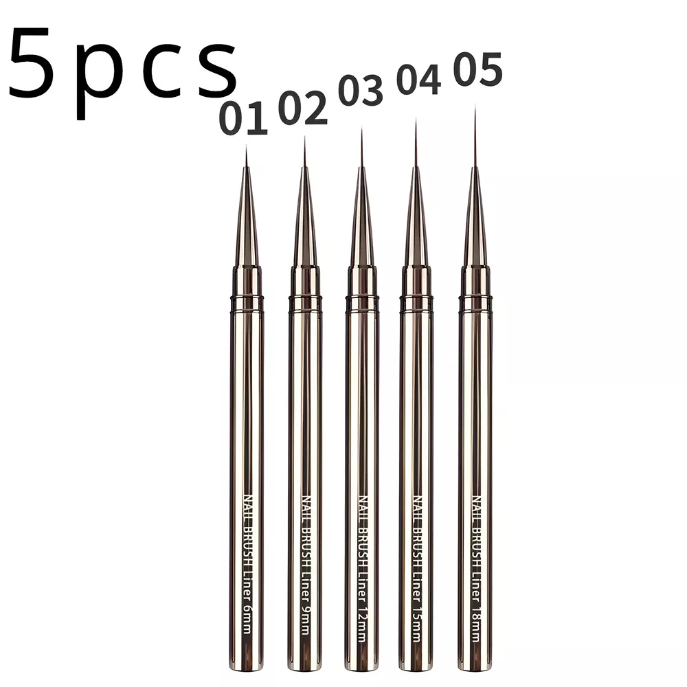 Nails Art Liner Brushes Elongated Lines Striping Drawing Painting 6/9/12/15/18/25mm Nail Design Pen Professional Manicure Tool - Image 4