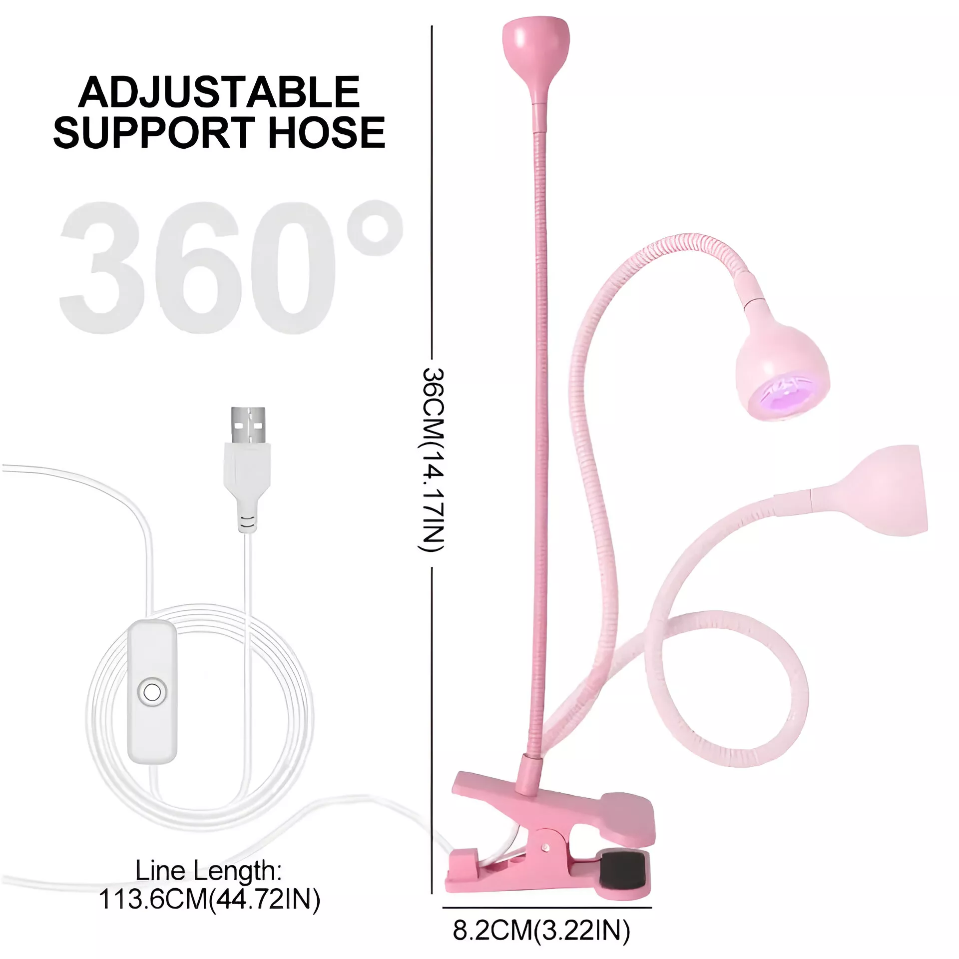 3W LED Nail Lamp Flexible Gooseneck Manicure Dryer for Gel Nails - Image 5