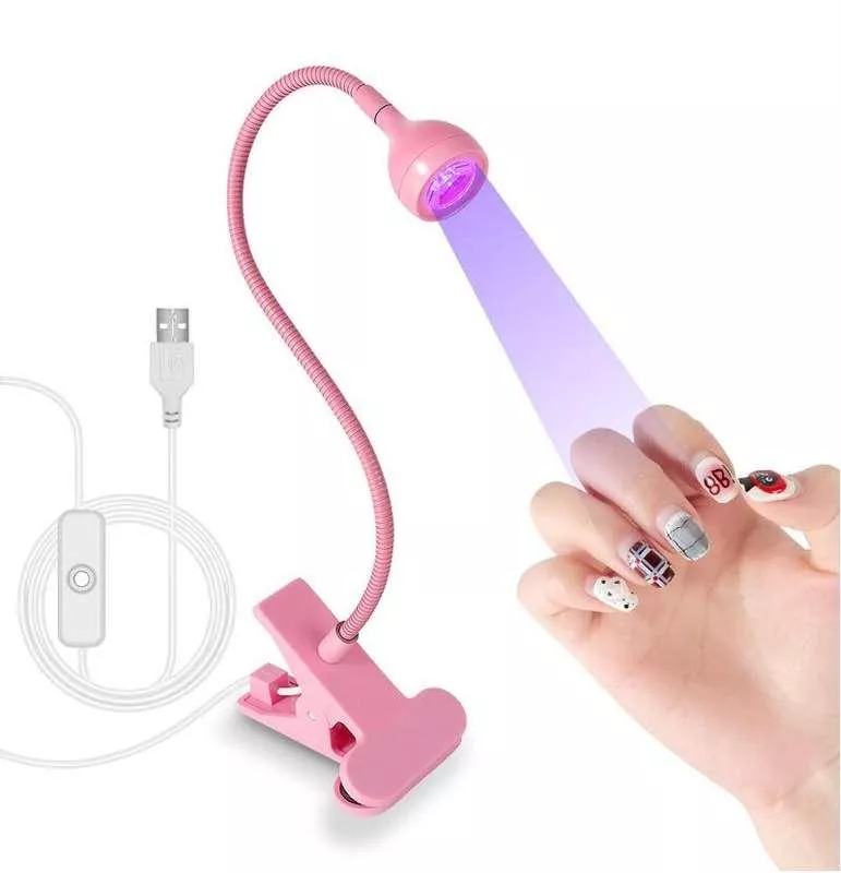 3W LED Nail Lamp Flexible Gooseneck Manicure Dryer for Gel Nails