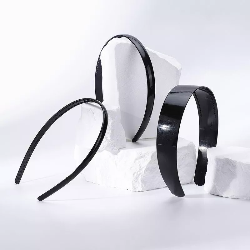 Simple Solid Black Headband for Women & Girls