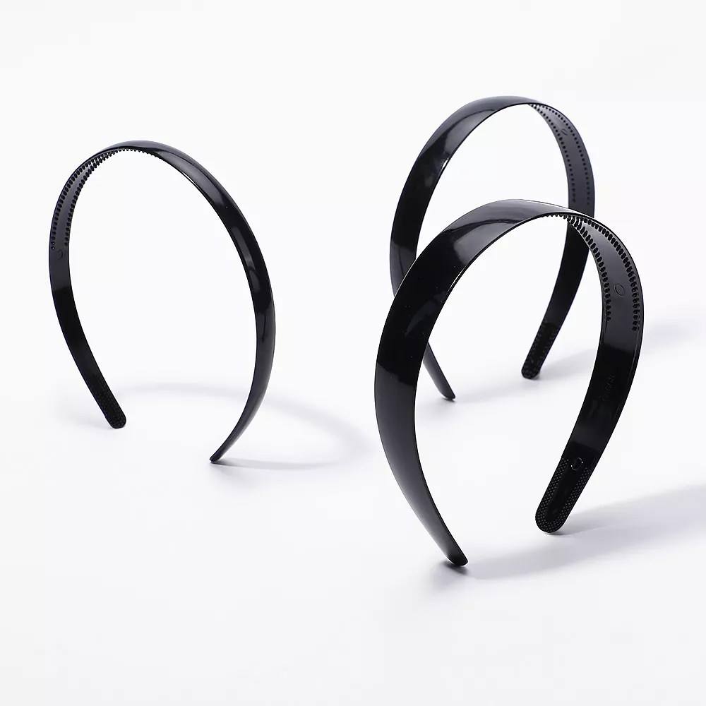 Simple Solid Black Headband for Women & Girls - Image 5
