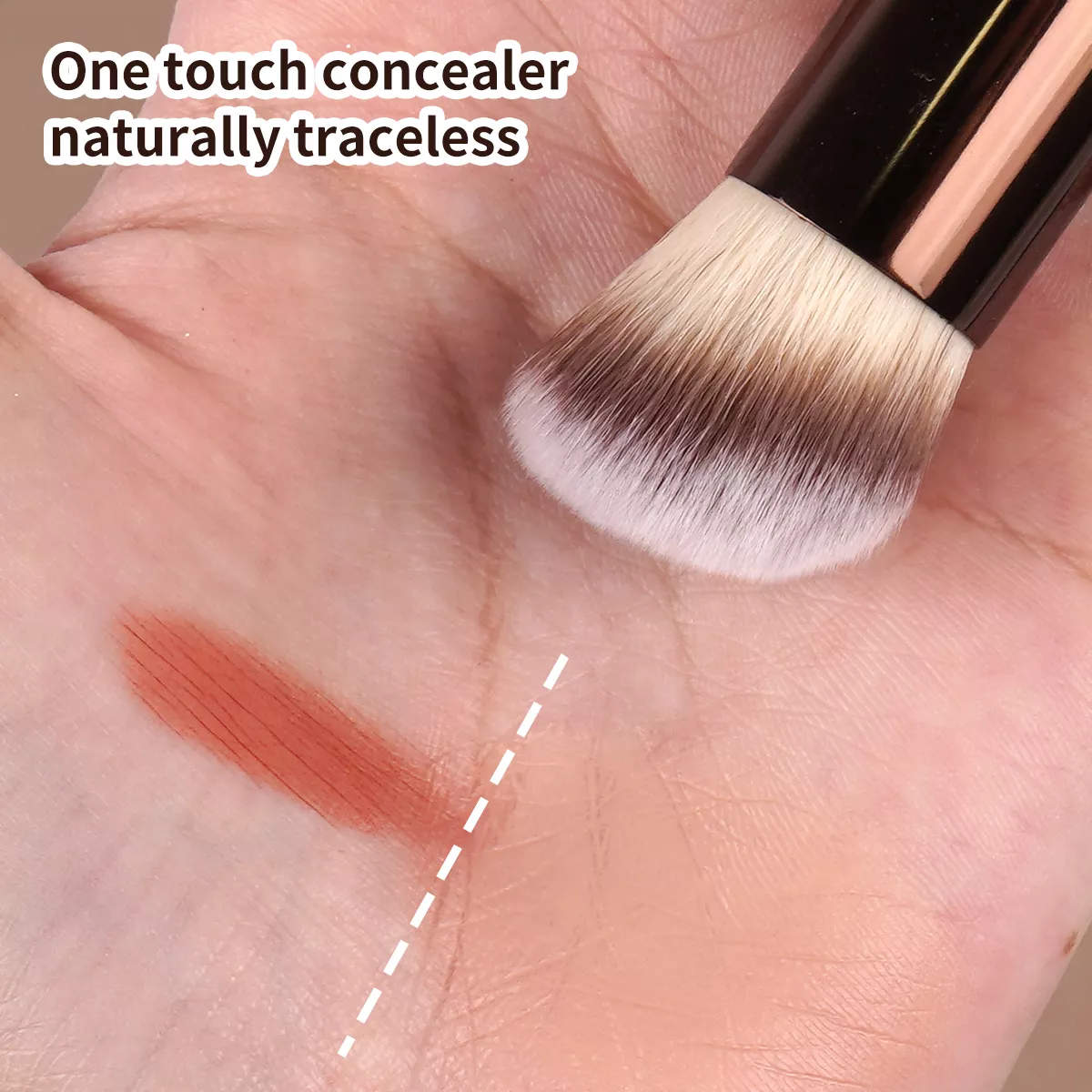 Soft Fiber Angled Makeup Brush for Foundation & Cream Blending - Image 5