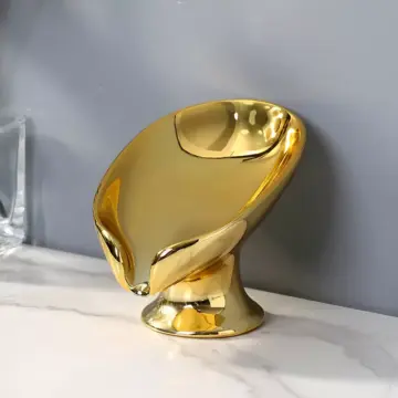 Luxury Gold & Silver Ceramic Soap Dish