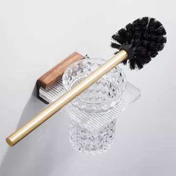 Light Luxury Wall-Mounted Toilet Brush Set - Elegant Bathroom Accessory
