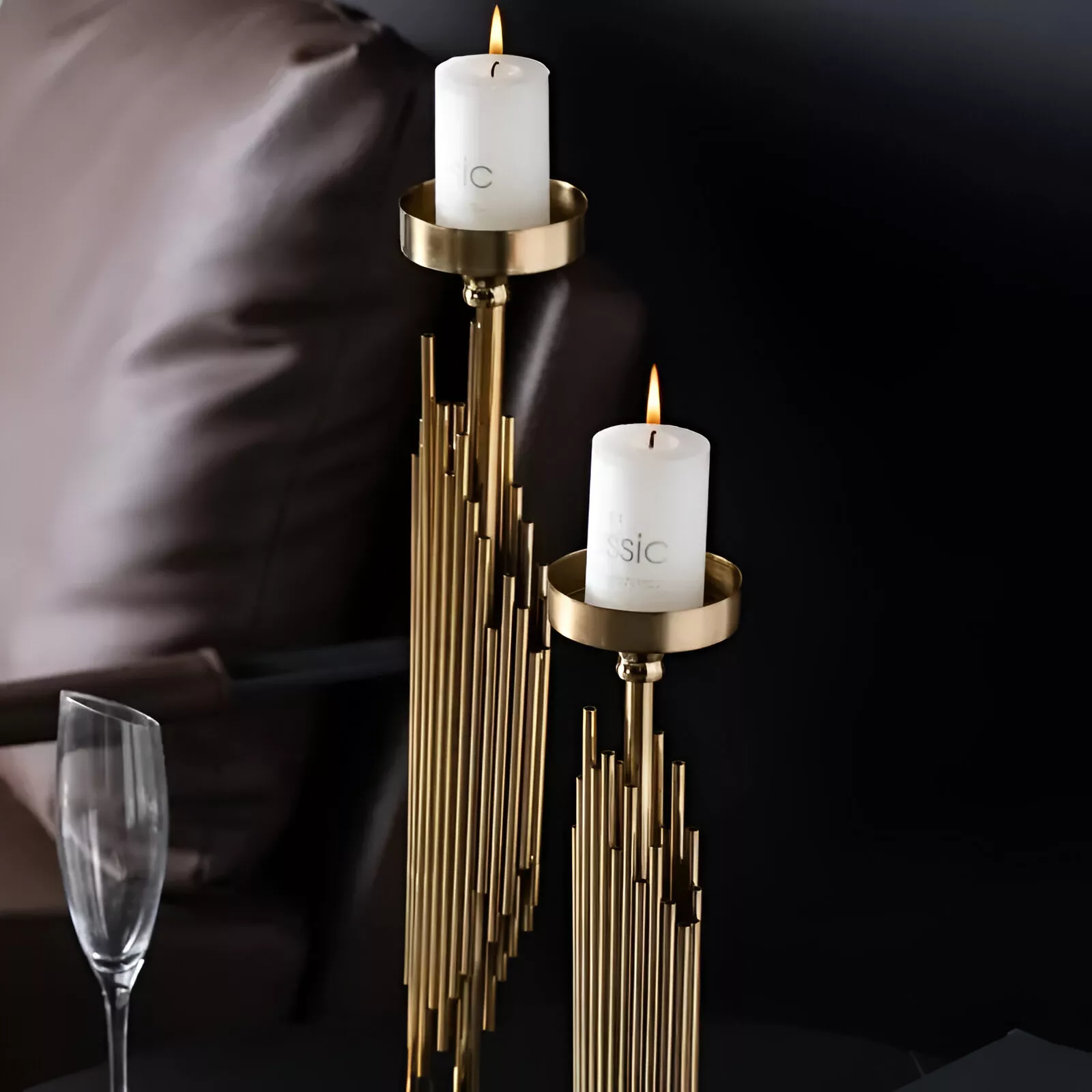 Luxury Gold Metal Candle Holder Cups - Image 3