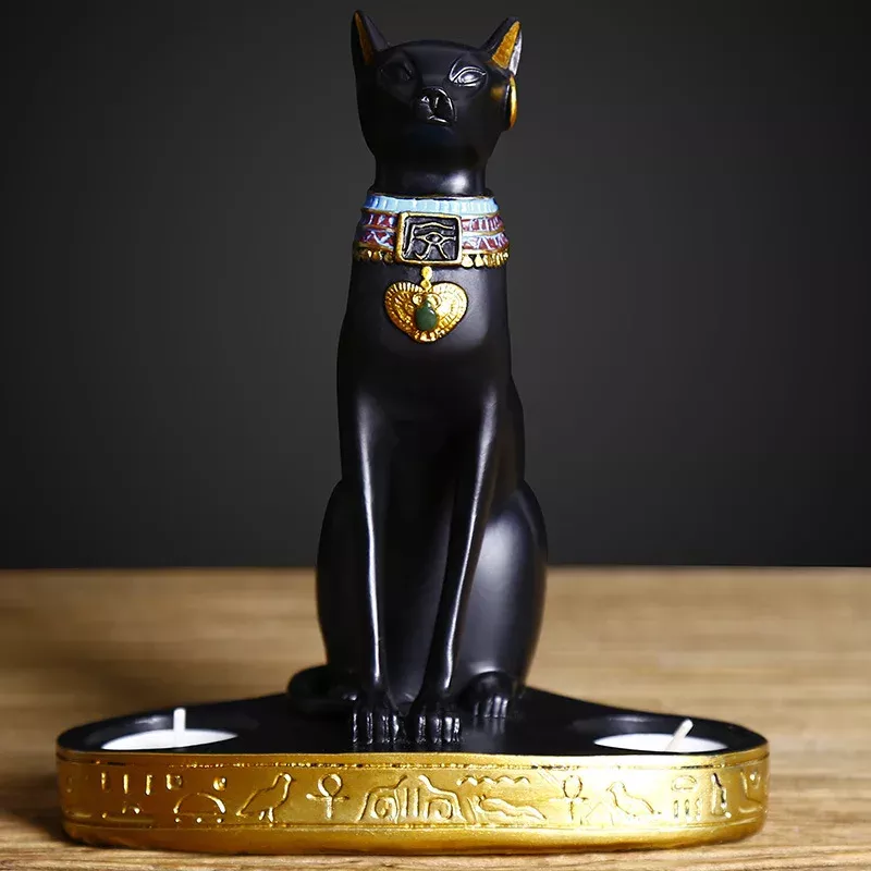 Vintage Egyptian Cat Goddess Bastet Figurine - Image 3