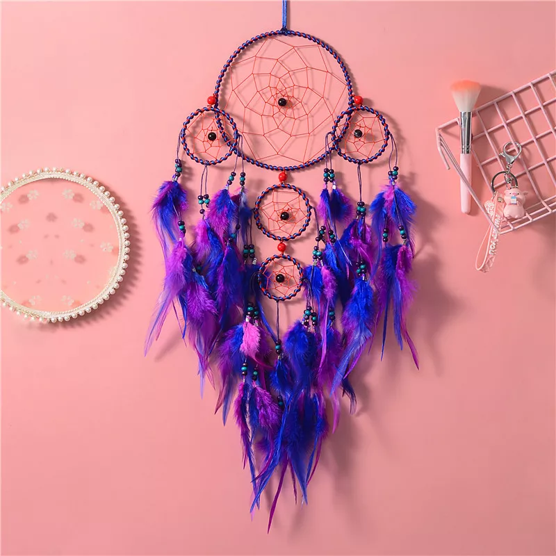 Purple Wind Chime Dream Catcher Pendant - Image 4