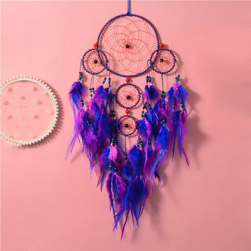 Purple Wind Chime Dream Catcher Pendant - Image 3