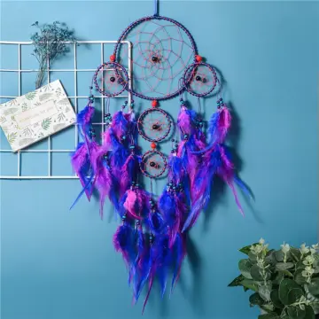 Purple Wind Chime Dream Catcher Pendant