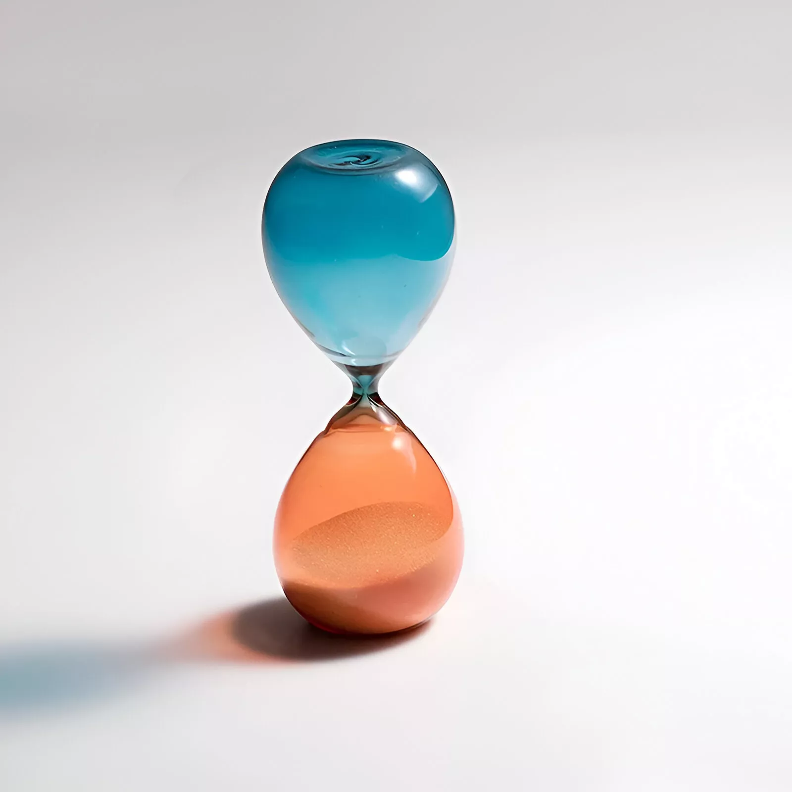 Modern Minimalist Glass Hourglass Timer with Yellow Sand - Image 6