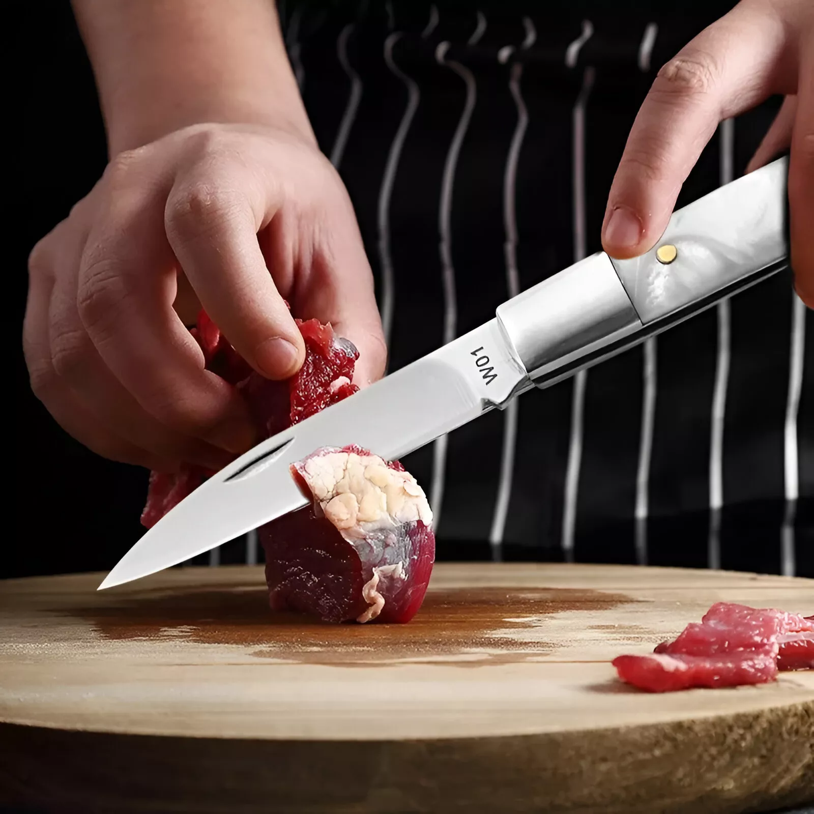 Folding Stainless Steel Knife Set for Meat, Fruit, BBQ, and Kitchen Use - Image 4