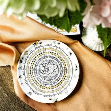 White Face Sun Ceramic Wall Plate