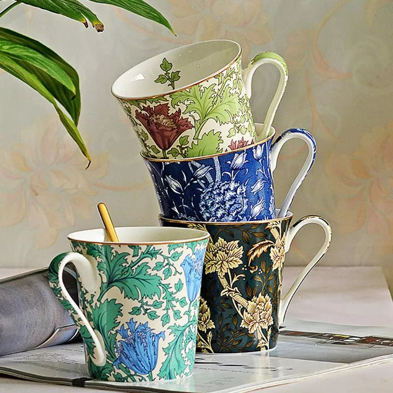 Elegant European Bone China Breakfast Mug