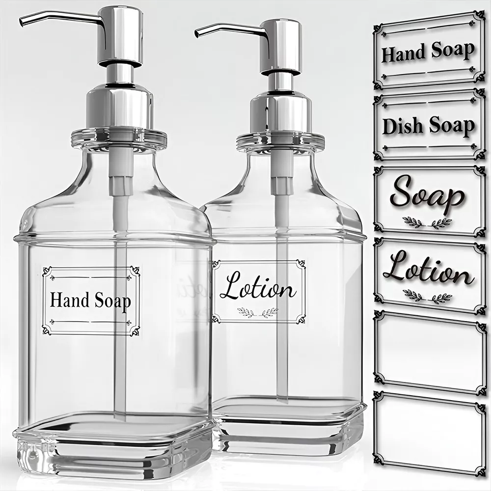 Antique Clear Glass Soap Dispenser with Stainless Steel Pump - Image 4