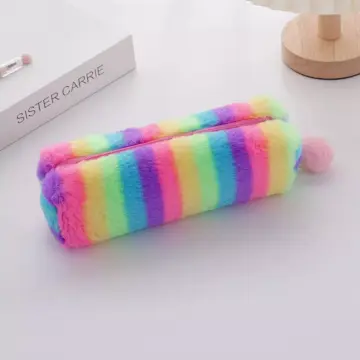 Rainbow Plush Pencil Case