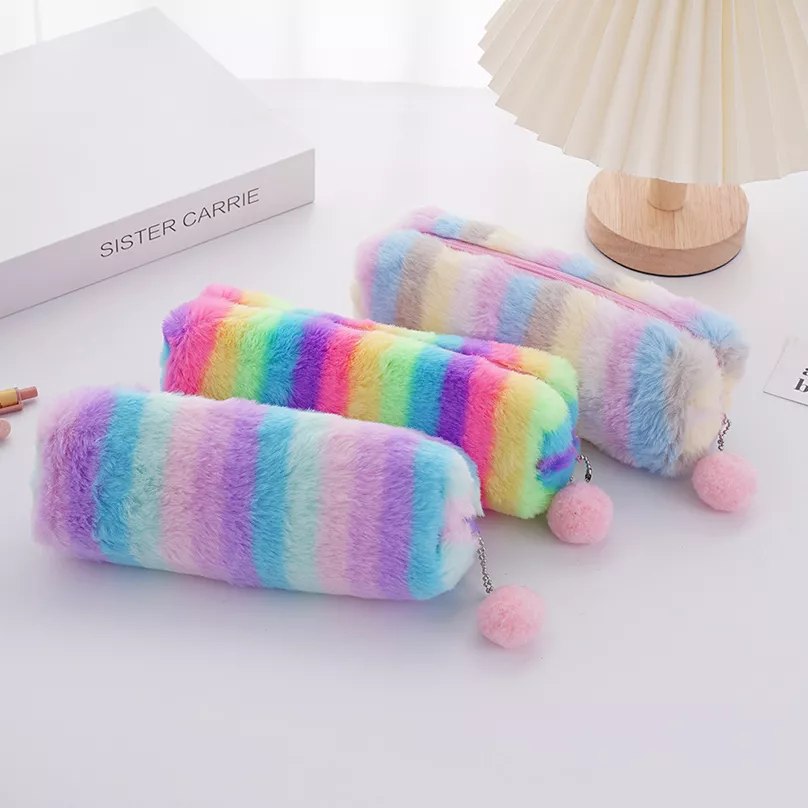 Rainbow Plush Pencil Case - Image 6