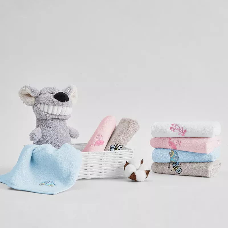 Embroidered Microfiber Cotton Kids Face Towel - Image 6
