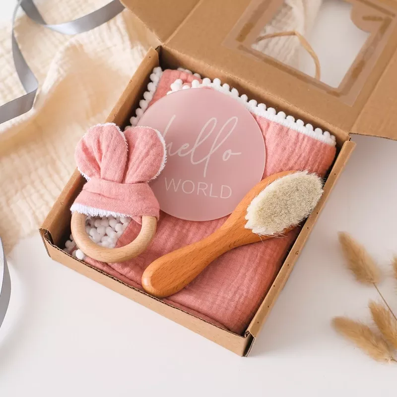 Baby Mobile Phone Decompression Toy & Pure Cotton Towel Set