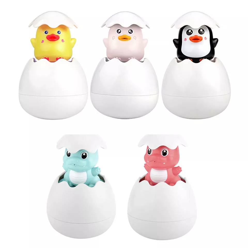 Baby Bath Toy Water Spraying Duck Penguin Egg Sprinkler for Toddlers