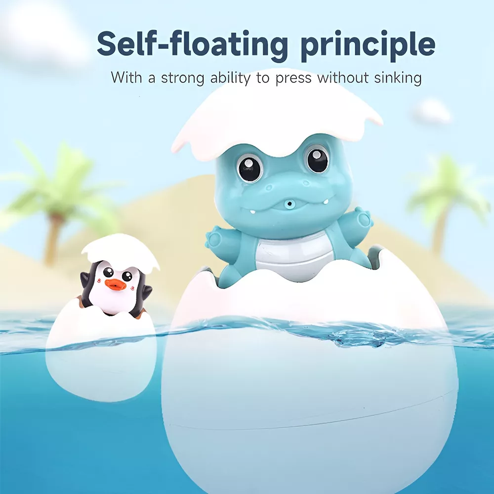 Baby Bath Toy Water Spraying Duck Penguin Egg Sprinkler for Toddlers - Image 3