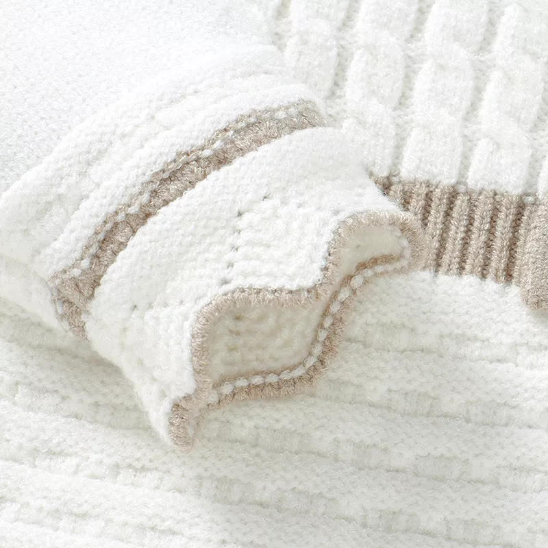 Baby Sweater Dress Knit Skirt with Bow - Image 5