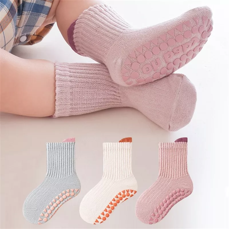 3 Pairs Non-Slip Kids Socks for Toddlers & Babies - Image 4