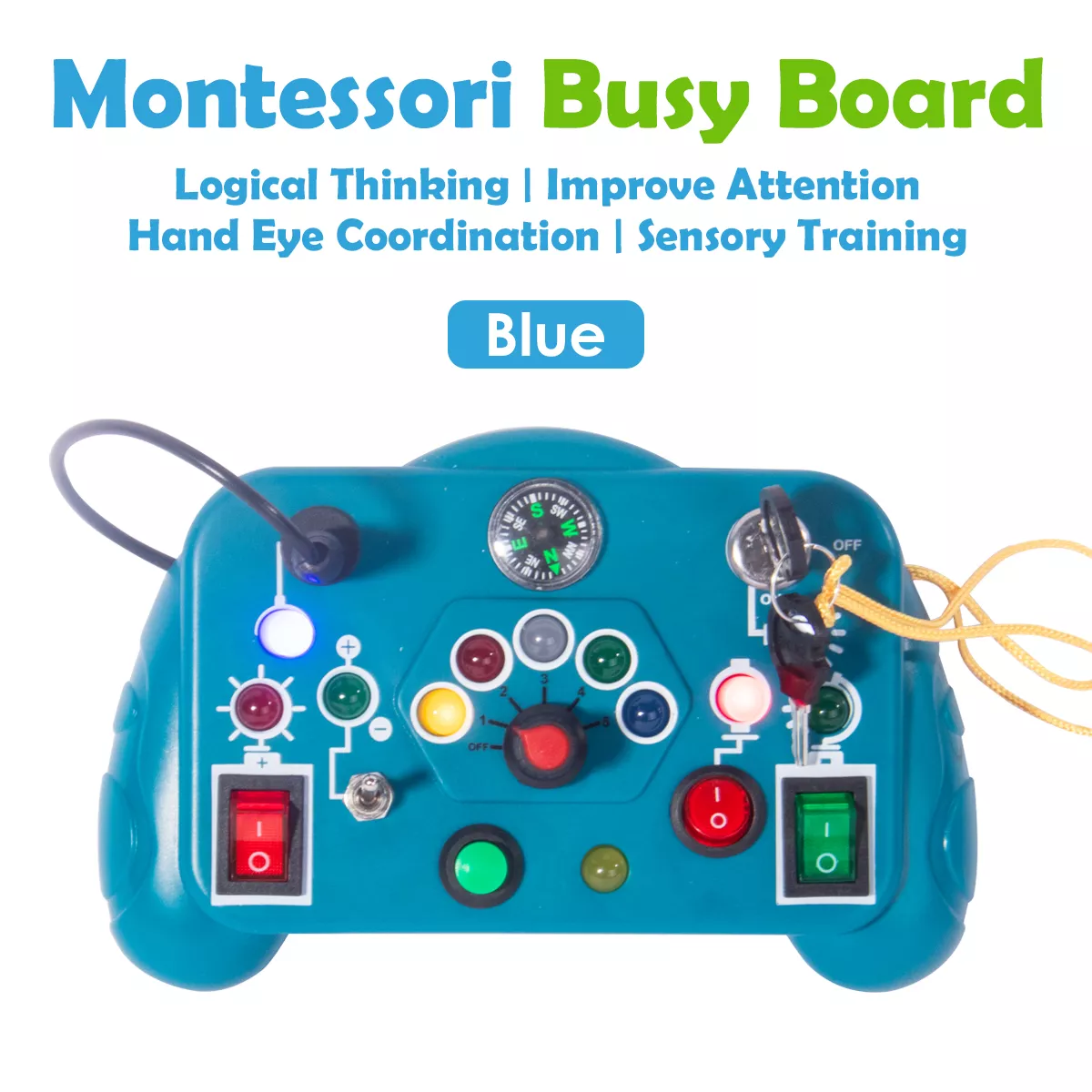 Montessori Busy Board – Educational Travel Toy for Toddlers - Image 7