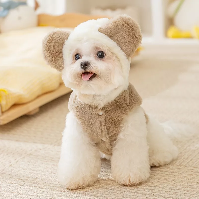 Pet Hoodie Cute Bear Fleece Winter Dog Sweatshirt - Image 2