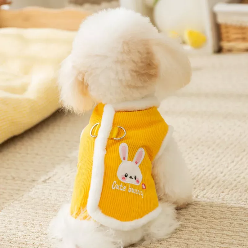 Cute Cartoon Corduroy Vest for Dogs and Cats - Image 2