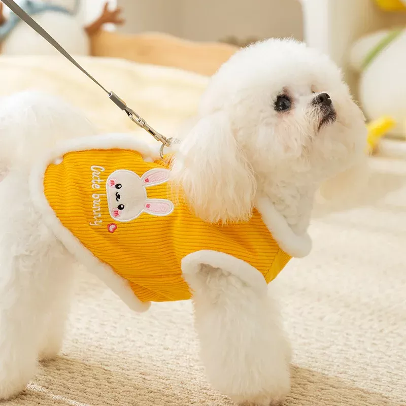Cute Cartoon Corduroy Vest for Dogs and Cats - Image 3