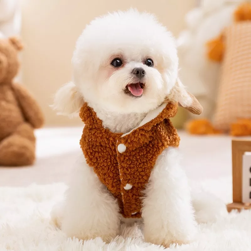 Pet Sleeveless Teddy Hoodie for Dogs - Image 2