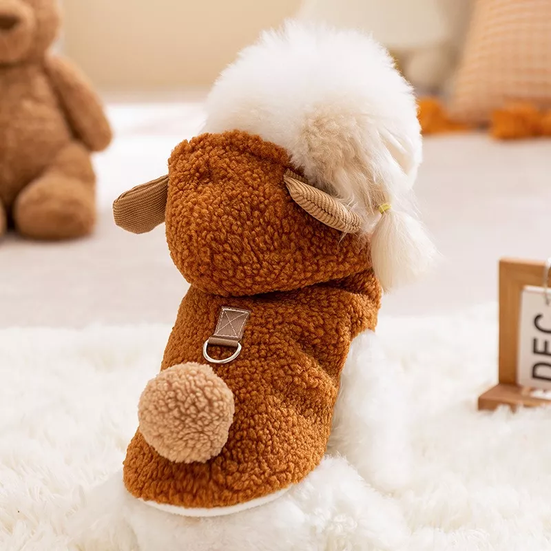 Pet Sleeveless Teddy Hoodie for Dogs - Image 4