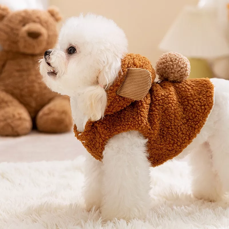 Pet Sleeveless Teddy Hoodie for Dogs - Image 3